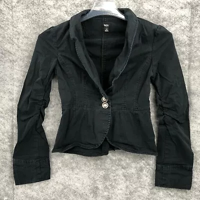 Vintage Mossimo Blazer Womens XS Long Sleeve Collared Jacket Lightweight Black • $9.99