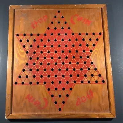 $17.99 • Buy Vintage Wooden Chinese Checkers Board Hop Chin