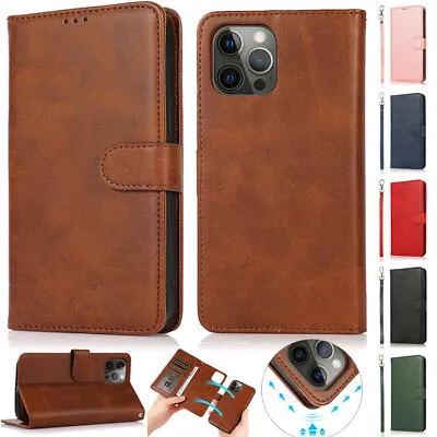 For IPhone 15 14 13 12 11 Pro Max XS 8 SE Leather Case Detachable Wallet Cover • $17.89