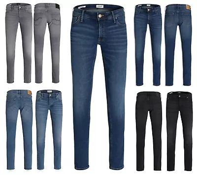 Mens Jeans Jack & Jones Glenn Slim Fit Denim Stretch Pants Casual Trousers 28-38 • £24.99