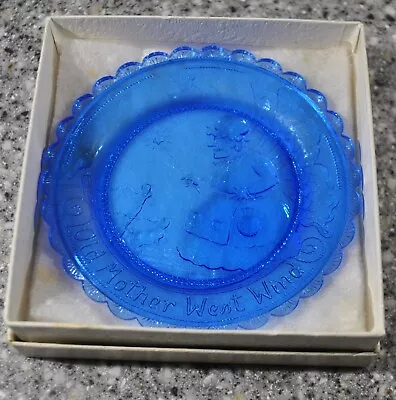 Pairpoint Glass Co. Cup Plate Thornton Burgess Old Mother West Wind Light Blue • $14.99