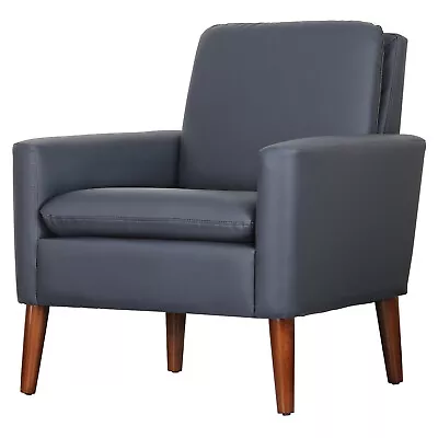 Modern Faux Leather Accent Chair Single Sofa Chair Upholstered Lounge Armchair  • $139.99