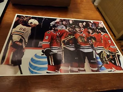 CHICAGO BLACKHAWKS 2010 - DUAL SIGNED PHOTO 11x17 - HOSSA & SEABROOK SIGNED! • $25