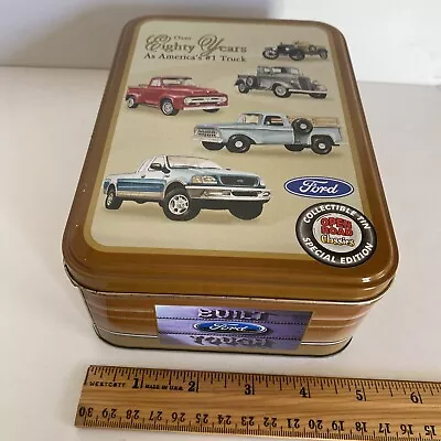 Vintage Ford Trucks Built Tough Collectible Lunch Box Metal Tin • $19.50