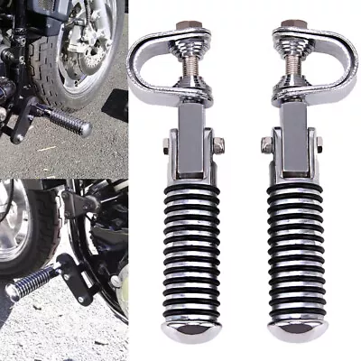 Motorcycle Foot Pegs Rests 1 ~1-1/4  Highway Engine Crash Bar For Harley Suzuki • $33.20
