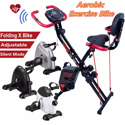 Fold Exercise Bike Home Gym Bicycle Cycling Cardio Fitness Training Workout Bike • £111.99