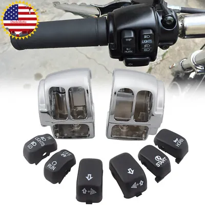 Motorcycle Switch Housing Cover Switch Cap Buttons For Harley Dyna Super Glide • $37.59