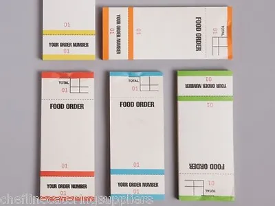 10x Food Order Pads Numbered 1-100 Coloured Bar Restaurant Waiter Book Pad 84 • £8.49