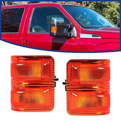 Side Mirror Turn Signal Lights Amber Lens For 08-16 Ford F-250 F-350 09 10 11 12 • $14