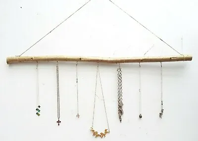 £14.99 • Buy Large HAZEL Natural Tree Branch Rustic Stick Hanger Jewellery Necklace Keys