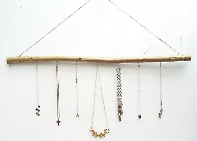 £14.99 • Buy Large HAZEL Natural Tree Branch Rustic Stick Hanger Jewellery Necklace Keys