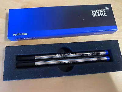 MontBlanc Rollerball Refills MEDIUM Pacific Blue 2pcs/Box New • $20