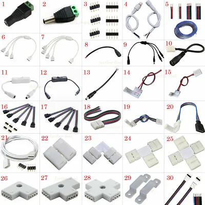 Connector Adapter Cable PCB Clip Solderless For 3528 5050 5630 LED Strip Light  • $0.99