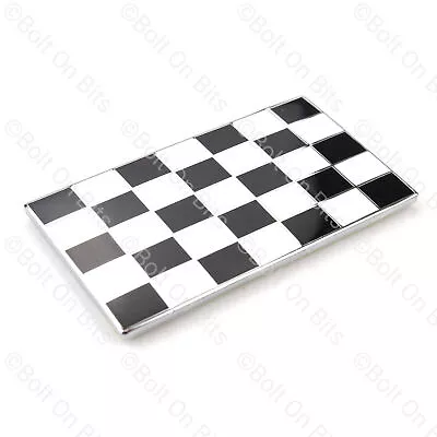 Chequered Check Flag Badge Metal Self Adhesive Racing/GB/Classic/British/England • £6.99