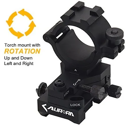  Windage Elevation Adjustable Rail Mount 1  & 30mm For Tactical Flashlight • $42.98