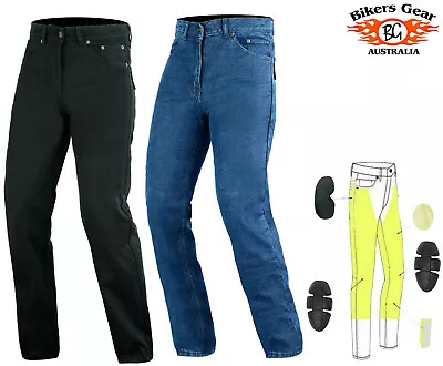 Australian Bikers Gear Men's Motorcycle Motorbike CE Jeans Lined With KEVLAR® UK • $72.76