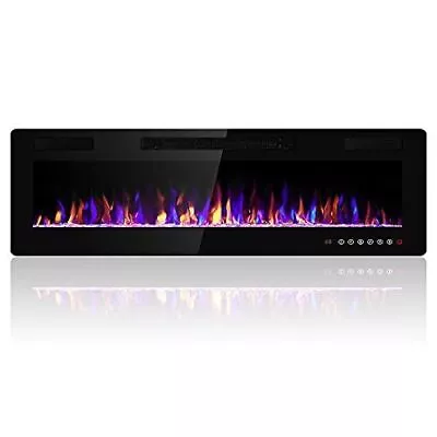 60 Inches Electric Fireplace Recessed And Wall Mounted Fireplace Heater • $299