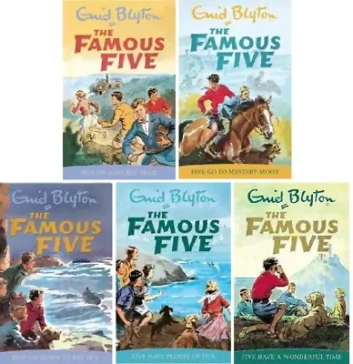 NEW SET Of 5 X FAMOUS FIVE Books 11-15 Enid Blyton 11 12 13 14 15 UPDATED COVER • £16.95