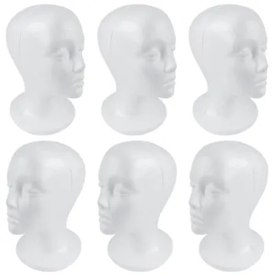 SHANY Styrofoam Model Heads/Hat Wig Foam Mannequin - 11  Round Base - 6 Pieces • $49.98
