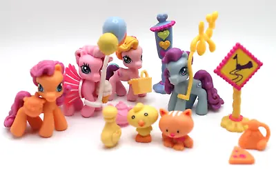 Lot Of 4 My Little Pony RARE Ponyville Mini Figures + Accessories Hasbro MLP • $35.96