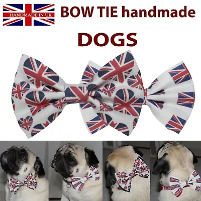 £4.20 • Buy New Dogs Bow Tie Jubilee Jack Union Flag England COLLAR ACCESSORY Handmade UK 