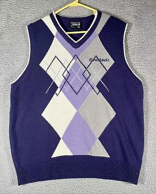 Southpole Sweater Vest Mens XL Purple Vintage Argyle Pullover Golf Hip Hop Y2K • $24.99
