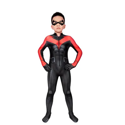 $41.89 • Buy Teen Titans The Judas Contract Nightwing Costume Cosplay Suit Kids Dick Grayson