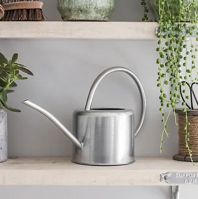 Indoor Small Watering Can Metal Galvanised Steel 1.9L Narrow Spout Plants UK • £16.99