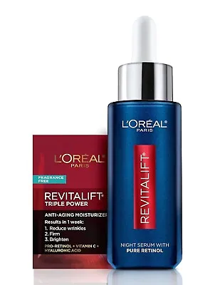 L'OREAL Paris Revitalift Derm Intensives Night Serum 0.3% Pure Retinol 1 Oz. • $19.99