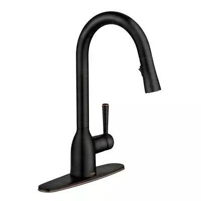 Moen Adler Mediterranean Bronze Single Hole Pull Down Kitchen Faucet 87233BRB • $99.99