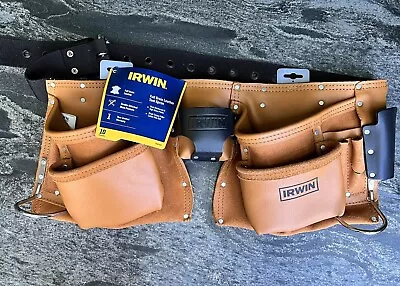 Irwin 10 Pocket Construction Belt. Full Grain Leather.  • $100