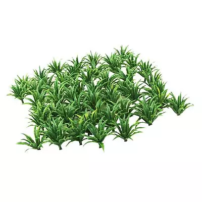 50pcs Green Landscape Model Grass Wargame Park Diorama Accessory 3.3-4.5cm • $19.76