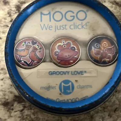 MOGO - Magnetic CHARMS GROOVY LOVE  TIN SET Of 3 • $7