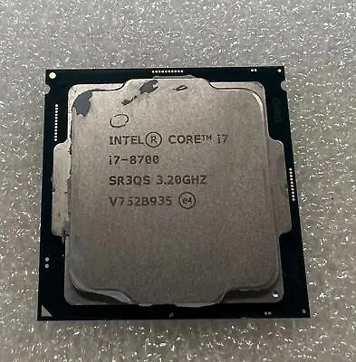 Intel Core I7-8700 3.20GHz Six-Core CPU Processor SR3QS • $104.99