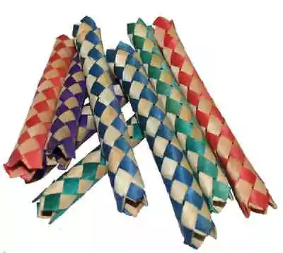 £3.35 • Buy 12 X Chinese Oriental Real Bamboo Finger Traps - Party Bag Fillers Toys T41 023