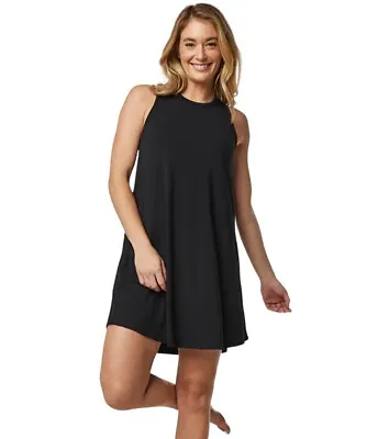 SheBird Black Tunic Tank Bra Dress W/ Pockets Size 3 (Fits 32DD 34CD 36AB) • $35