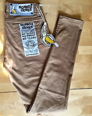 Monkee Genes-brand New With Tags-supa Skinny-tan-size 30-ladies Jeans Trousers • £29.95