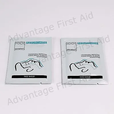 2 X Foil Packed CPR Resuscitation / Resus Aid. Hygienic & Safe. MOUTH To MOUTH. • £2.99