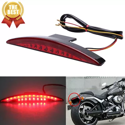 Motorcycle LED Rear Fender Edge Brake Tail Light Red For Harley Breakout Bobber • $16.52