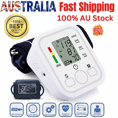 Digital Blood Pressure Monitor Upper Arm Automatic Machine Heart Rate Monitor AU • $19.71