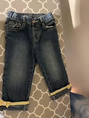 $19.99 • Buy  GYMBOREE BEE CHIC RIBBON CUFF JEANS SIZE 18-24 Months