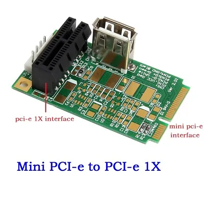 Mini PCIe To PCI Express 1x Slot Adapter Riser Card PCI-e Test Tool Power Supply • $11.10