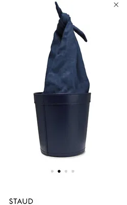 $200 • Buy Staud Bucket Bag Blue Leather Denim