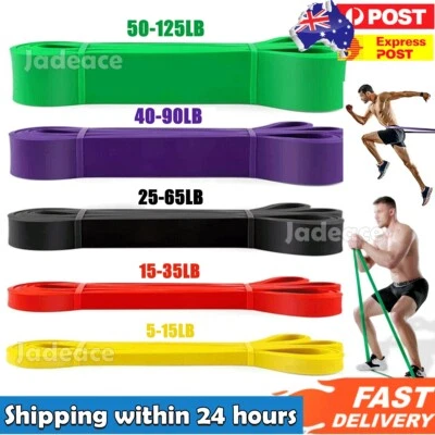 $6.49 • Buy Heavy Duty Resistance Bands Loop Exercise Home GYM Fitness Workout Yoga Strength