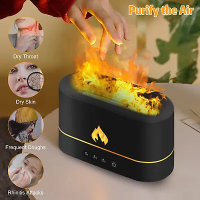 $19.99 • Buy 250ml USB Air Humidifier Essential Oil Aroma Diffuser 3D Flame Mist Home Decor