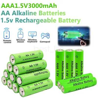 Leak-proof Rechargeable AA/AAA Batteries Ni-MH 3000mAh 1.5V Battery Universal • £6.92
