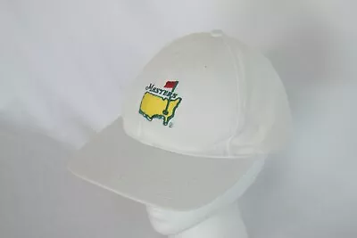 Vintage American Needle The Masters White Hat Golf Strap Back Augusta National • $19.99