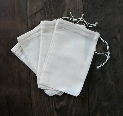 100 (3x5) Cotton Muslin Drawstring Bags Bath Soap Herbs • $34