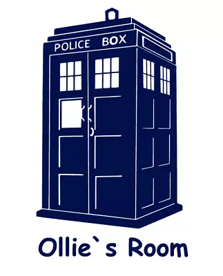 £3.89 • Buy Tardis Personalised NAME Wall Door Sticker Dr Who Boys Girls Kids Bedroom Ipad