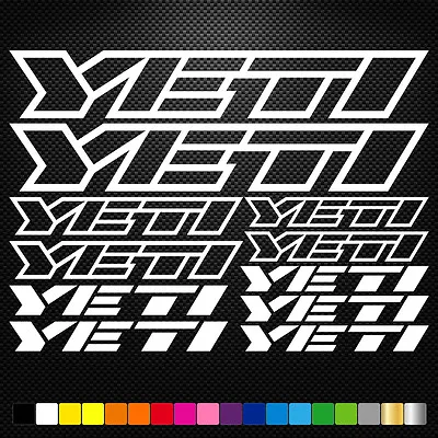 FITS Yeti Vinyl Decals Stickers Sheet Bike Frame Cycle Cycling Bicycle Mtb • $8.29